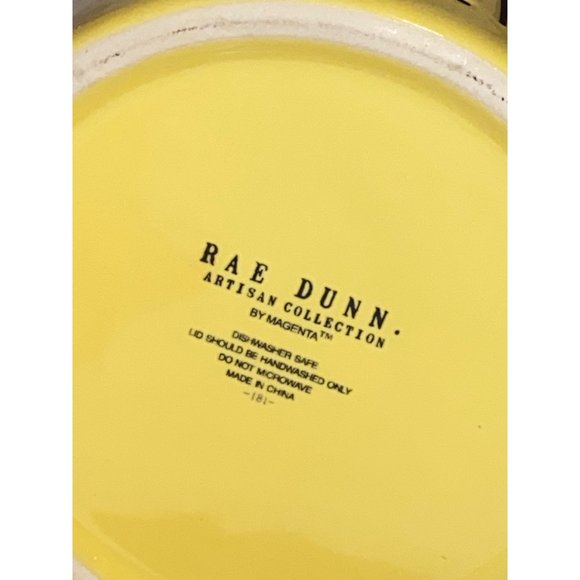 Rae Dunn Ceramic Yellow Peep Peep Canister Cookie Candy Jar 6.5" Easter - Picture 10 of 10